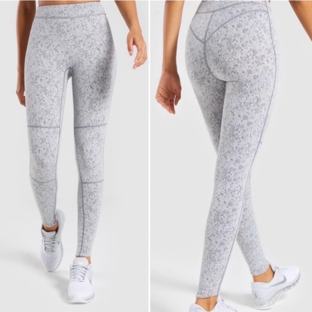 Gymshark Fleur textured gray leggings
